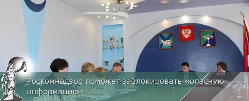 Роскомнадзор поможет заблокировать «опасную информацию»  | Администрация муниципального округа город Партизанск Приморского края Официальный сайт