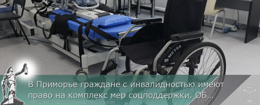 В Приморье граждане с инвалидностью имеют право на комплекс мер соцподдержки. ОБЗОР на www.primorsky.ru | Администрация муниципального округа город Партизанск Приморского края Официальный сайт