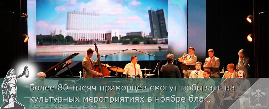 Более 80 тысяч приморцев смогут побывать на культурных мероприятиях в ноябре благодаря «Пушкинской карте», сообщает www.primorsky.ru | Администрация муниципального округа город Партизанск Приморского края Официальный сайт