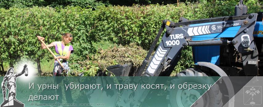 И урны  убирают, и траву косят, и обрезку делают | Администрация муниципального округа город Партизанск Приморского края Официальный сайт