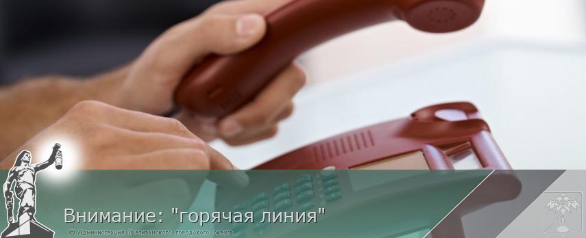 Внимание: "горячая линия" | Администрация муниципального округа город Партизанск Приморского края Официальный сайт